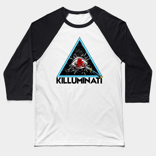 KILLUMINATI Baseball T-Shirt by theanomalius_merch